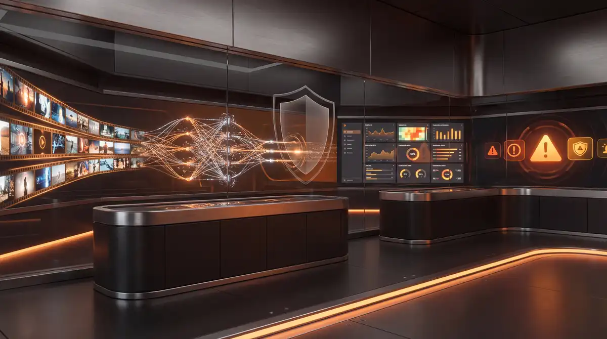 AI-Powered Content Moderation Background