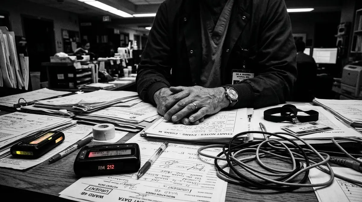 Overwhelmed physician with data fragmentation